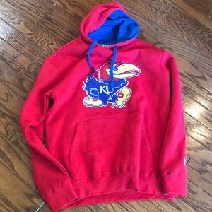 NWOT Red S/ Med KU Jayhawks Hoodie Sweatshirt